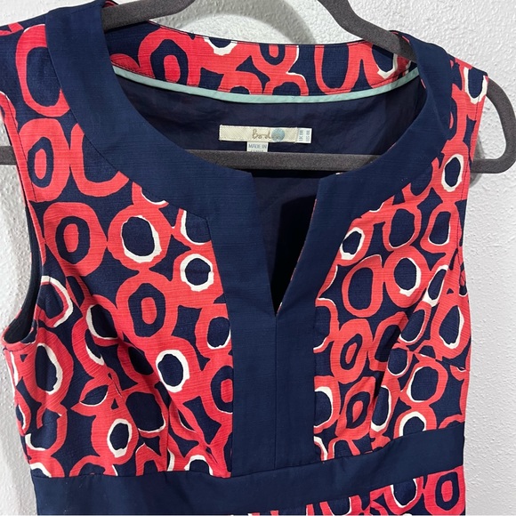 Boden retro style geometric sheath dress size 4 - Picture 2 of 9